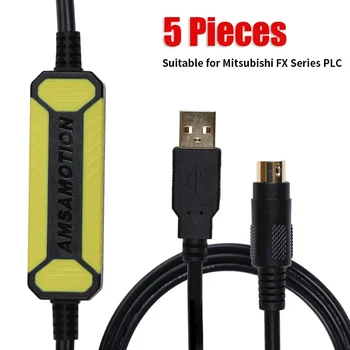 5 шт. USB-SC09-FX для кабеля программирования ПЛК серии Mitsubishi FX0N FX1N FX2N FX0S FX1S FX3U FX3G Коммуникационный кабель для передачи данных