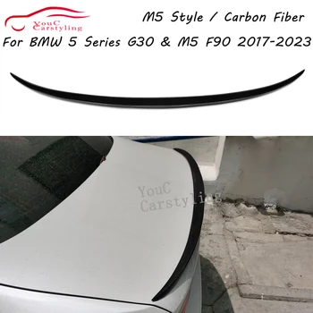 G30 M5 Тип Углеродное волокно Задний спойлер багажника Крылья для BMW 5 серии G30 M5 F90 520i 530i 540i M550i 2017-2023