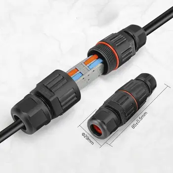 IP68 Электрический водонепроницаемый разъем Проводной кабель 2/3-контактный наружный штекер прямой быстроразъемный разъем провода клеммной колодки