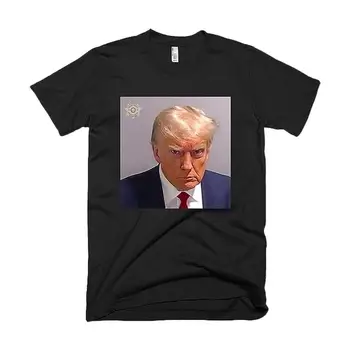 Trump 2023 Mugshot T-Shirt Смешная и креативная футболка Trump Mugshot Футболка Trump 2023 Mugshot для взрослых Молодежь Trump Cos Подарок