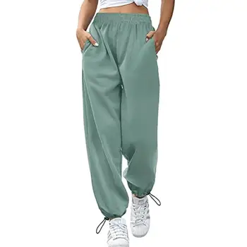 Женские спортивные штаны с зажатым дном Спортивные штаны для йоги с карманами Повседневные спортивные штаны для отдыха Брюки хиппи Одежда для йоги для женщин