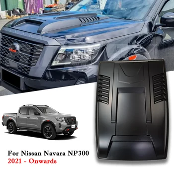  Крышка капота совка для Nissan Navara Frontier NP300 2021 2022 2023 Матовый черный 4x4 Автомобильный стайлинг Автомобильный протектор