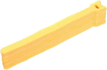 многоразовые кабельные стяжки yoeruyo, 8-дюймовая обмотка шнура с липучкой, желтый регулируемый ремень 30 шт.