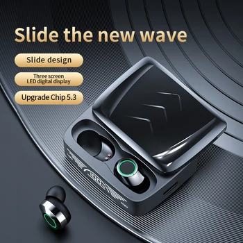 Новая Bluetooth-гарнитура BQ30 TWS 5.3 Slide с цифровым дисплеем Наушники с шумоподавлением Спортивные наушники для всех мобильных телефонов