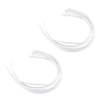 Новые 20X удлиненные кабельные стяжки 76 см Белые застежки-молнии