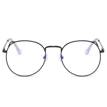 Ретро Анти Синий Свет Очки Круглые Многоугольные Металлическая Оправа Женщины Мужчины Модные Очки Унисекс Очки