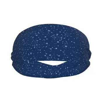 Спортивная повязка Дышащая повязка на голову Повязка на голову для волос Ночное небо и звезды Повязка на голову для йоги