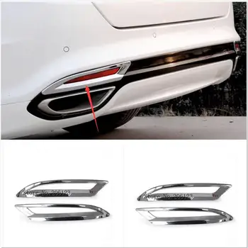 хромированный задний отражатель для Ford Fusion Mondeo 2013 2014 2015 2016 2017 2018 Лампа противотуманных фар Крышка противотуманной фары Отделка отделки гарнира Молдинг