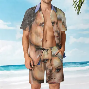 Шэрон Стоун Майкл Дуглас Мужской пляжный костюм Премиум 2 шт. Координаты Высокое качество плавания США Размер